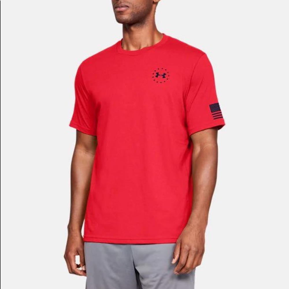 UA Freedom flag shirt. Red/Navy sz XL